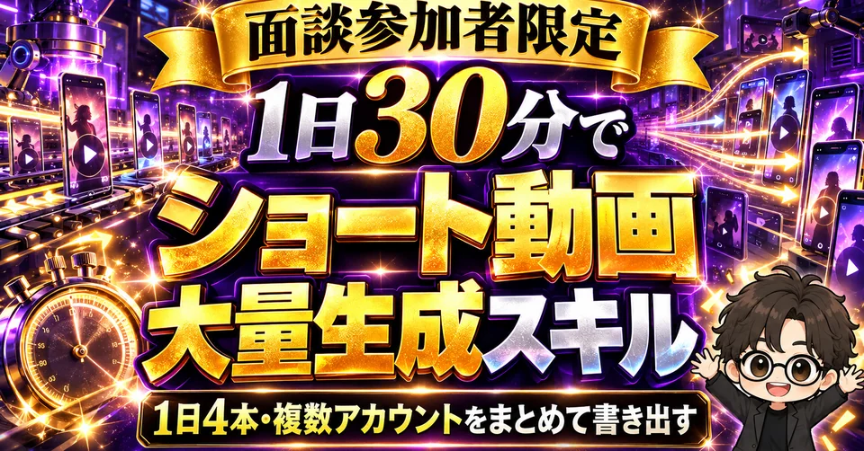 特典2 1日30分でショート動画大量生成スキル