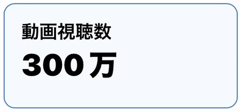 動画視聴数300万